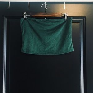 Urban Outfitters Tops - Urban Outfitters Dark Green Velvet Tube Top Urban Outfitters Tops - Urban Outfitters Dark Green Velvet Tube Top